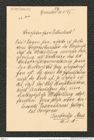 Nachlass Franz Steindachner, Brief von Ludwig von Graff an Franz Steindachner (20.05.1907), Inv.Nr. 174.02, Seite 1
